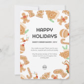 ホリデイベーキングベーカリージンガーブレッドホリデーカード 招待状 (正面)