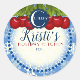 ホリデイベーキング自家製さくらんぼさくらんぼクリスマス ラウンドシール