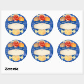 ホリデイベーキング自家製キャラメルスクリスマスクラシック ラウンドシール (シート)