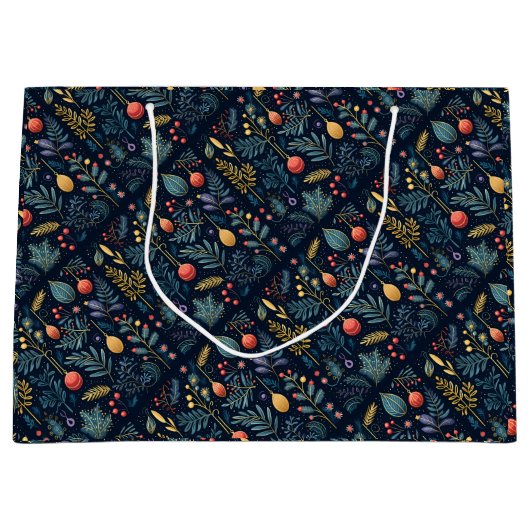 ホリデイベージホリデーパターン ラージペーパーバッグ (正面)