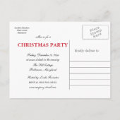 ホリデイホリーベリークリスマスパーティーセーブザデート  案内ポストカード (裏面)