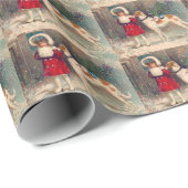 ホリデイボルゾイラッピング紙 ラッピングペーパー (ロールコーナー)