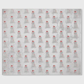 ホリデイポーラベアオンシルバー ラッピングペーパー (フラット)