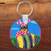 ホリデイヨークシャーテリアポス キーホルダー (正面)