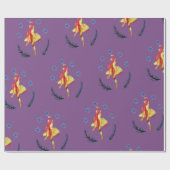 ホリデイラップバレリナウォータカラー ラッピングペーパー (フラット)