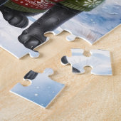 ホリデイラブラドールレトリエバードッグクリスマスパピー ジグソーパズル (側面)