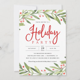 ホリデイリースクリスマスパーティの招待状 招待状