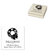 ホリデイリーススクエア差出人住所 ラバースタンプ (押印)