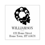 ホリデイリーススクエア差出人住所 ラバースタンプ (インプリント)