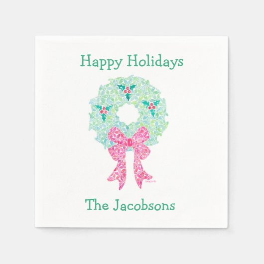 ホリデイリースナプキンズバイスーワイドリッチ スタンダードカクテルナプキン (正面)