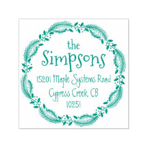 ホリデイリースファミリー差出人住所スタンプ