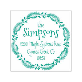 ホリデイリースファミリー差出人住所スタンプ セルフインキングスタンプ