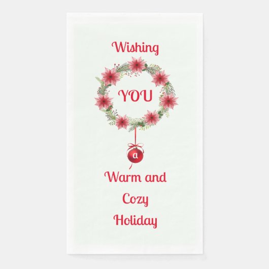 ホリデイリース紙ゲストタオル (正面)