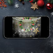 ホリデイリース、スターズnライトウィズスノー誕生日 カード