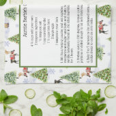 ホリデイレシピウォーターカラートナディクリスマスツリー キッチンタオル (折り畳み)