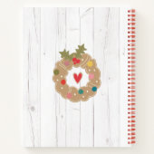 ホリデイレシピクックブックジンガーブレッド素朴ウッド ノートブック (裏面)