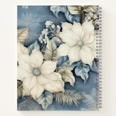 ホリデイレシピクックブックヴィンテージフローラポインセチア ノートブック (裏面)