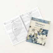 ホリデイレシピクックブックヴィンテージフローラポインセチア ノートブック (内部)