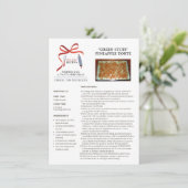 ホリデイレシピグリーン物クリスマスカード シーズンカード (スタンド正面)