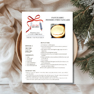 ホリデイレシピフィンランドのオーブンパンケーキクリスマスカード シーズンカード