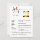 ホリデイレシピフィンランドのオーブンパンケーキクリスマスカード シーズンカード (正面)