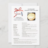 ホリデイレシピフィンランドのオーブンパンケーキクリスマスカード シーズンカード (正面)