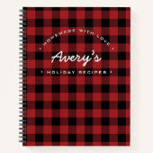 ホリデイレシピプレイドホームメイドウィズラブカスタム ノートブック (正面)