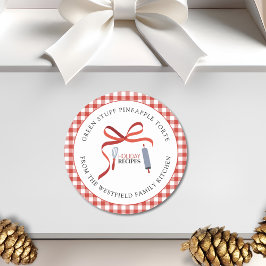 ホリデイレシピ自家製フードギフトラベル ラウンドシール
