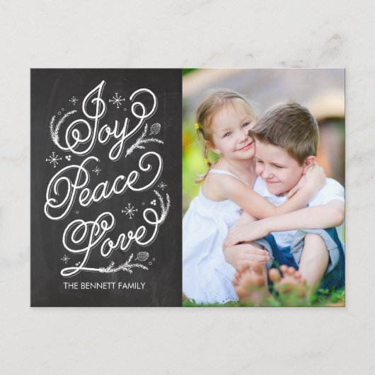 ホリデイレタリングホリディフォトカードポストカード シーズンポストカード (正面)