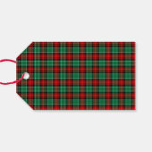 ホリデイレッドグリーンプレイドとホリー編集可能 ギフトタグ (裏面横)