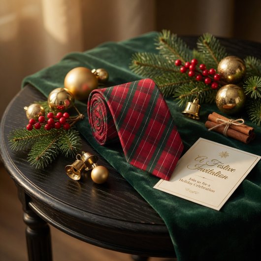 ホリデイレッドパターン ネクタイ