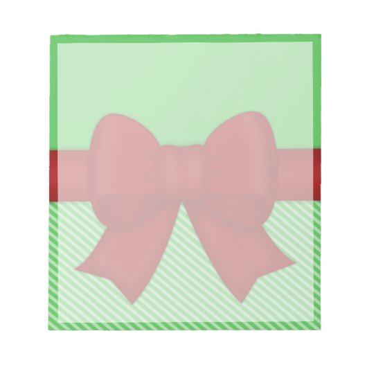 ホリデイレッドボウ ノートパッド (正面)