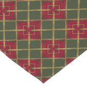 ホリデイレッド、グリーンおよび金ゴールドグリッター幾何学的 ショートテーブルランナー (コーナー)