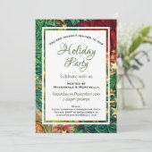 ホリデイレトロレッドグリーンお祝いパーティー 招待状 (スタンド正面)