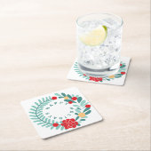 ホリデイレトロヴィベハッピーホリディーズ スクエアペーパーコースター (インサイチュ)