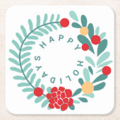 ホリデイレトロヴィベハッピーホリディーズ スクエアペーパーコースター (正面)