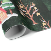 ホリデイヴィンテージカントリーハウスツリーズクリスマス ラッピングペーパー (ロールコーナー)