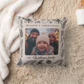ホリデイヴィンテージファミリーフォト装飾用クッション クッション (ブランケット)