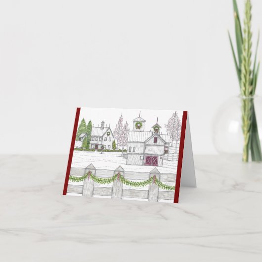 ホリデイヴィンテージファームカード ノートカード (正面)