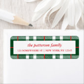 ホリデイ住所 シールプライド縁どグリーン ラベル (インサイチュ)