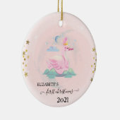 ホリデイ初めてのクリスマスベビースワンクラウンスターズ セラミックオーナメント (右)