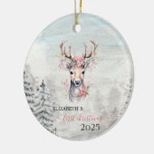 ホリデイ初めてのクリスマスベビートナディアホリーベリー セラミックオーナメント (左)