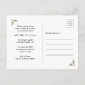 ホリデイ引っ越し祝いパーティーオープンハウス引っ越しました写真 案内ポストカード (裏面)