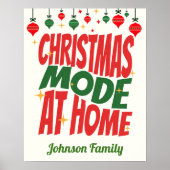 ホリデイ応援アットホーム – カスタムクリスマスサイン ポスター (正面)