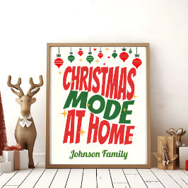 ホリデイ応援アットホーム – カスタムクリスマスサイン ポスター