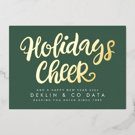 ホリデイ応援オングリーンプレミアム金ゴールドビジネス 箔シーズンカード (正面)