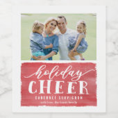 ホリデイ応援カスタムホリデーワインラベル ワインラベル (シングルラベル)