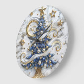 ホリデイ応援クリスマスツリー ラージ壁時計 (傾斜)
