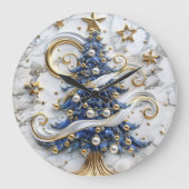 ホリデイ応援クリスマスツリー ラージ壁時計 (正面)