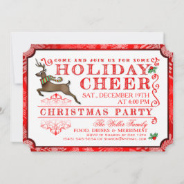 ホリデイ応援トナディースクリマスパーティの招待状 招待状
